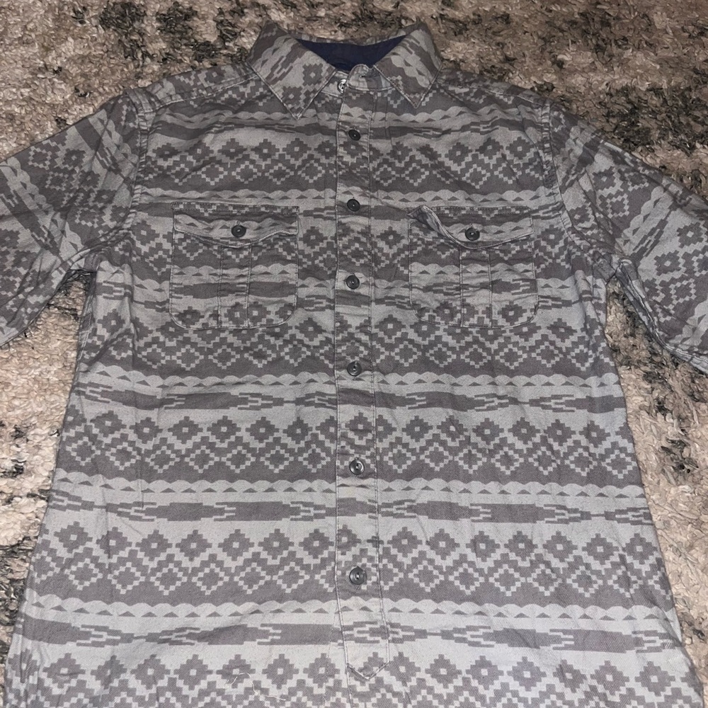 Mossimo Supply Co. Men's Geometric Gray Shirt Jacket